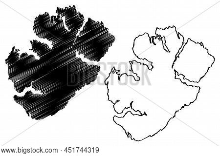 Magdalena Island (republic Of Chile, South And Latin America) Map Vector Illustration, Scribble Sket