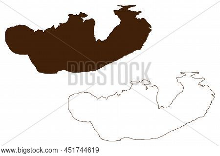 Dokos Island (hellenic Republic, Greece) Map Vector Illustration, Scribble Sketch Dokos Map
