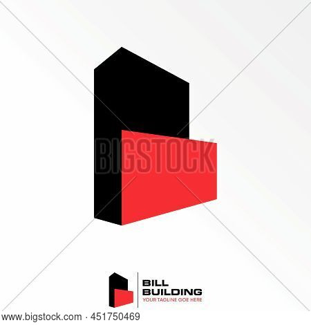 Letter Or Word B Font Like Building Image Graphic Icon Logo Design Abstract Concept Vector Stock. Ca