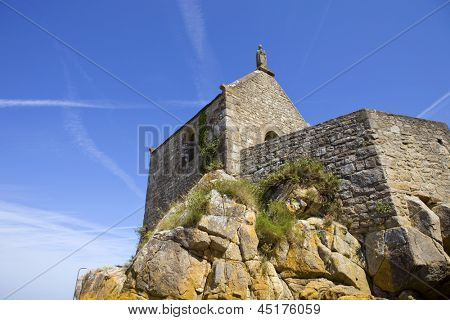 Saint Aubert Şapel, Mont Saint Michel, Fransa