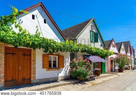 Architecture Of The Hajos Baja Wine Region Which Is Famous For The Museal Colorful Cellar Village Of
