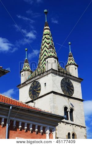 Architectonische details in Muhlbach - Sebes, Roemenië, Europa
