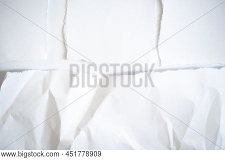 Netherlands, March 2022. Torn And Crumpled Paper As Background.