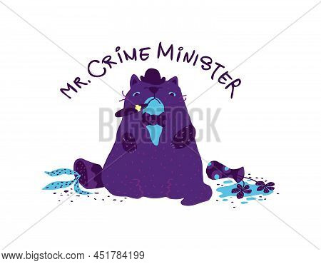 Cat Lover Greeting Card Design With Cat Master Of Chaos