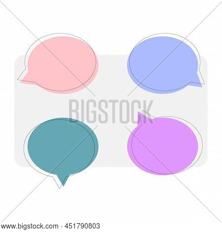 Message Bubble, Great Design For Any Purposes. Dialog, Chat Speech Bubble. Vector Illustration. Stoc