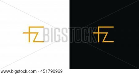 Modern And Sophisticated Letter Fz Initials Logo Design