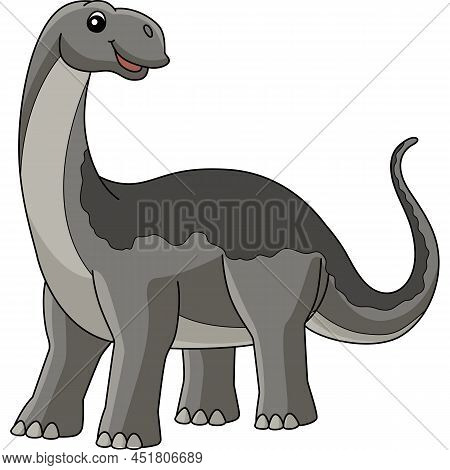 This Cartoon Clipart Shows A Jobaria Dinosaur Illustration.