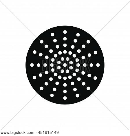 Round Doted Kitchen Equipment Vector Icon. Round Doted Kitchen Equipment
