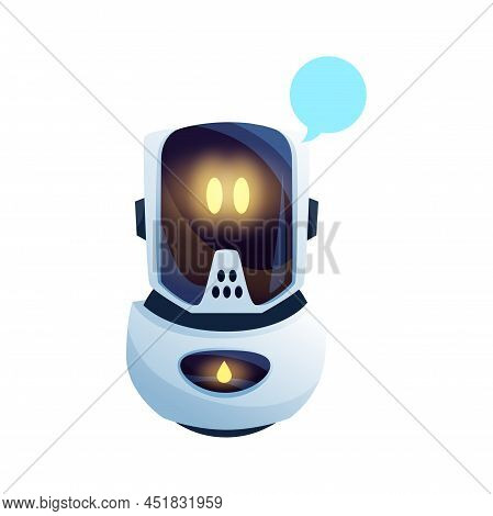 Chatterbot Or Talkbot, Chatter Call Center Operator Isolated Customer Support Robot. Vector Virtual 