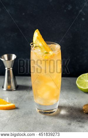 Cold Boozy Rum Anejo Highball Cocktail