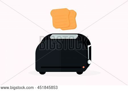 A Beautiful Toaster With Tosts Kitchen Appliances For Cooking