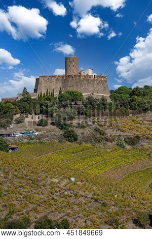 Collioure, Coastal Village In The South Of France, Mediterranean Sea, Languedoc Roussillon, Pyrenees