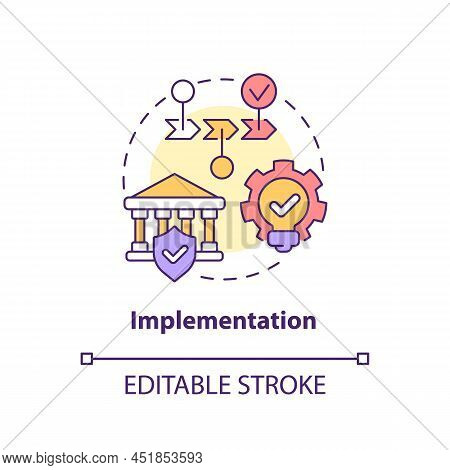 Implementation Concept Icon. Providing Reservation. Heritage Conservation Process Abstract Idea Thin