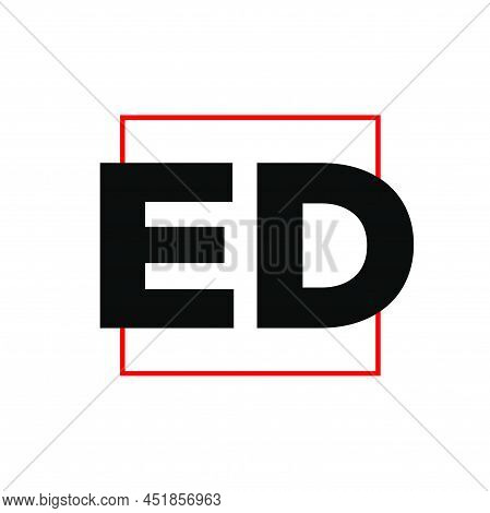 Ed Company Name Initial Letters Monogram. Ed Letters Icon.