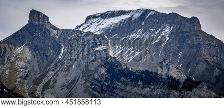 Wonderful Panoramic View Over The Swiss Alps - View From Schynige Platte Mountain - Travel Photograp