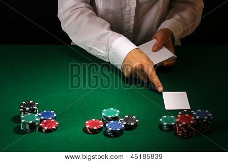 Yeşil tablo Poker ayarı