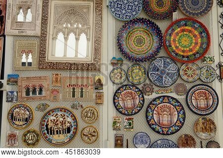 Items Displayed In A Souvenir Shop At Cordova On Andalusia In Spain