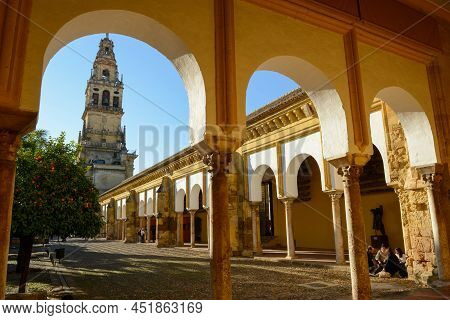 Courtyard Of The Cathedral At Cordova On Andalusia In Spain