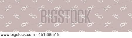 Calm Newborn Baby Minimal Sky Cloud Seamless Border Pattern. Gender Neutral Scandi Style Sketch Endl