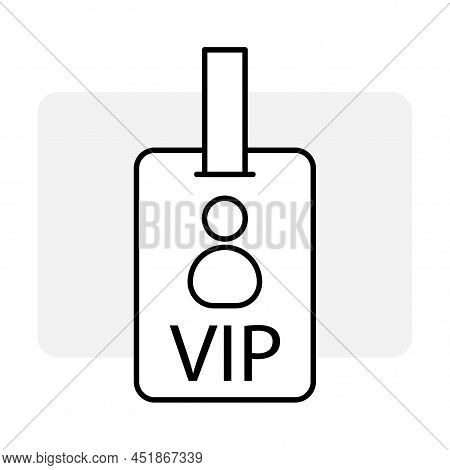 Business Card. Card With Vip Badge Icon. Vector Illustration. Stock Image.