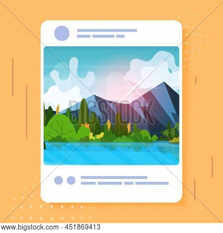 Beautiful Photo Of Nature On Smartphone Screen Blogging Social Network Blog Post Social Media Addict