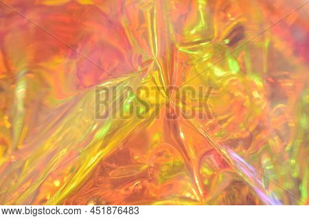 Abstract Background With Shades Of Neon Colors, Hologram Image.
