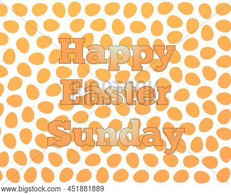 A Happy Easter Sunday Fastival Text On Background