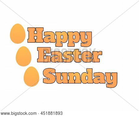 A Happy Easter Sunday Fastival Text On Background