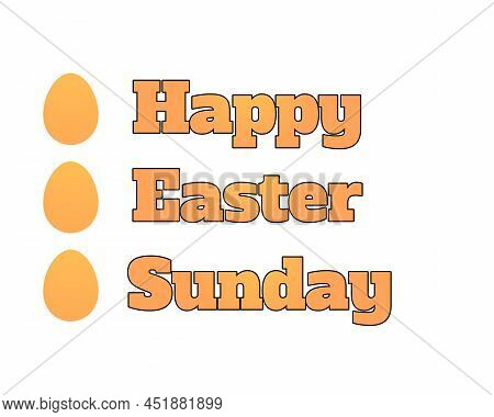 A Happy Easter Sunday Fastival Text On Background