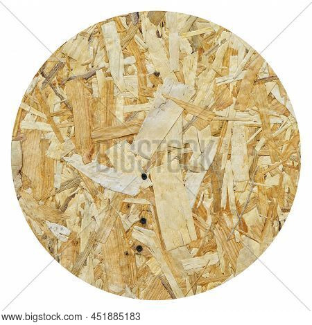Texture Of Osb Panel Board Made Of Wood Shavings, Old Pressed Wood Planks, Can Be Used As A Backgrou