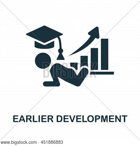 Earlier Development Icon. Monochrome Simple Earlier Development Icon For Templates, Web Design And I