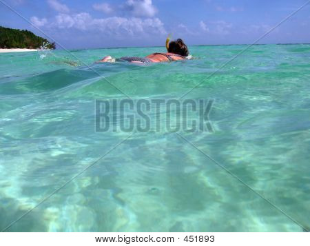 Donna snorkeling