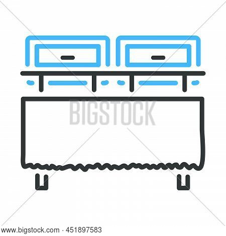 Icon Of Chafing Dish. Editable Bold Outline With Color Fill Design. Vector Illustration.