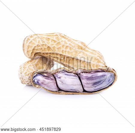 Penuts Isolated On A White Background.food High Protein