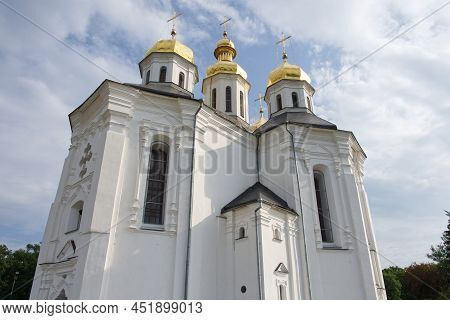 Ancient Ukrainian Orthodox Church. Ukrainian Baroque Architecture. Catherine's Church