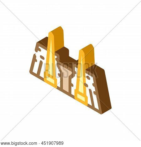 Luxor Egypt City Isometric Icon Vector. Luxor Egypt City Sign. Isolated Symbol Illustration