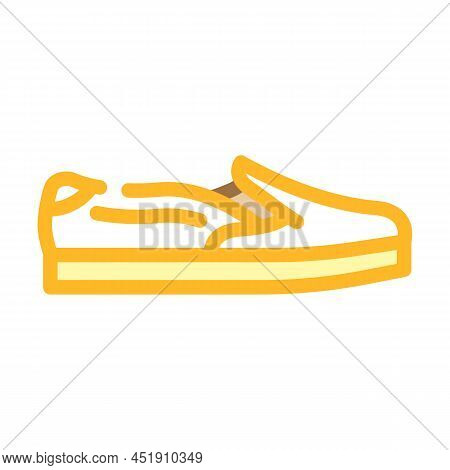 Slipons Footwear Color Icon Vector. Slipons Footwear Sign. Isolated Symbol Illustration