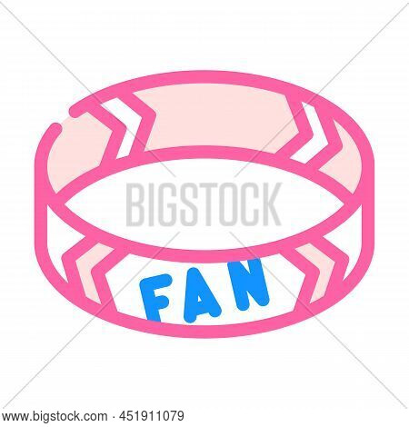 Bracelet Fan Color Icon Vector. Bracelet Fan Sign. Isolated Symbol Illustration