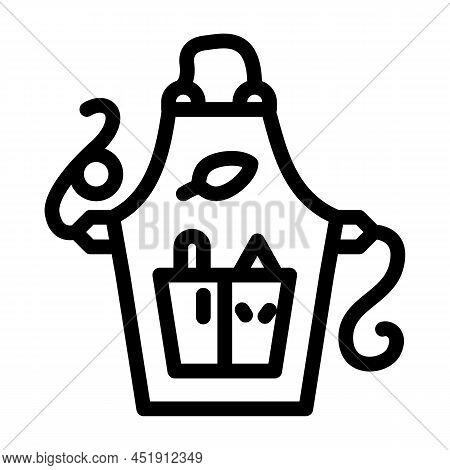 Apron Clothing Line Icon Vector. Apron Clothing Sign. Isolated Contour Symbol Black Illustration