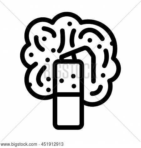 Smoke Bomb Line Icon Vector. Smoke Bomb Sign. Isolated Contour Symbol Black Illustration