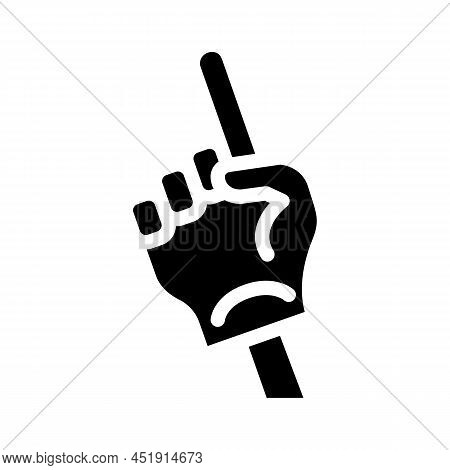 Hand Fan Accessory Glyph Icon Vector. Hand Fan Accessory Sign. Isolated Contour Symbol Black Illustr