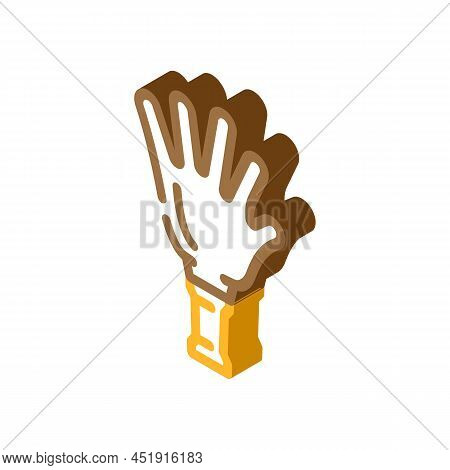 Clapper Fan Accessory Isometric Icon Vector. Clapper Fan Accessory Sign. Isolated Symbol Illustratio