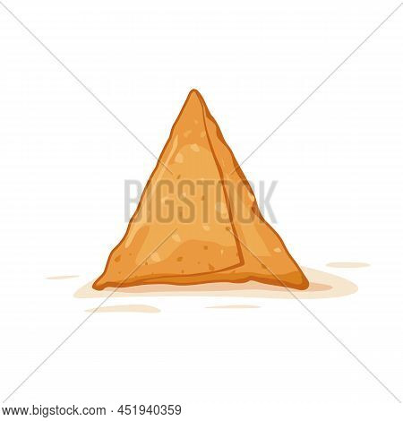 Samosa Is A Vegetables Stuffed Deep Fried Snack Very Popular In India Vector