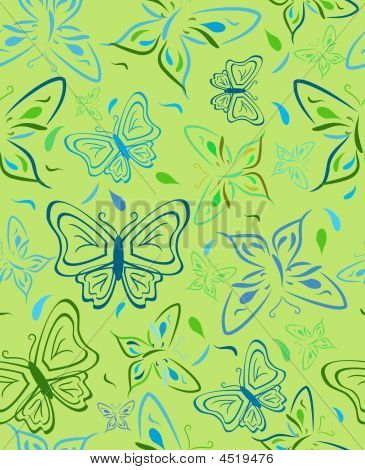 Abstract Background With Butterflies