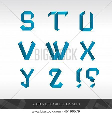 Paper letters origami