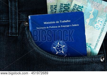Brazilian Document Work And Social Security (carteira De Trabalho E Previdencia Social) In The Pocke