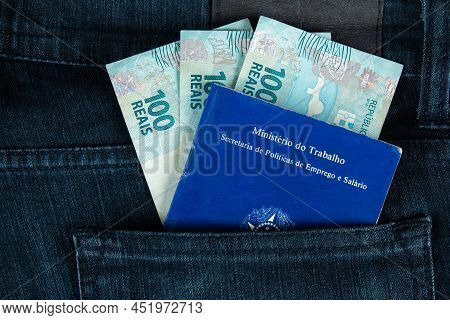 Brazilian Document Work And Social Security (carteira De Trabalho E Previdencia Social) In The Pocke