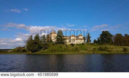 Old Olesky Castle In Ukraine Aerial View.