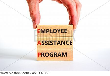 Eap Employee Assistance Program Symbol. Concept Words Eap Employee Assistance Program On Blocks On A
