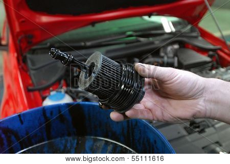 replacement of oil filter